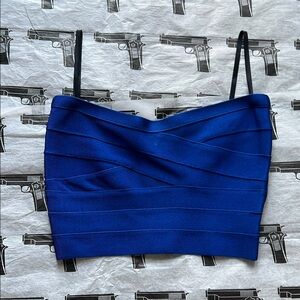 Blue Women's BEBE crop Top